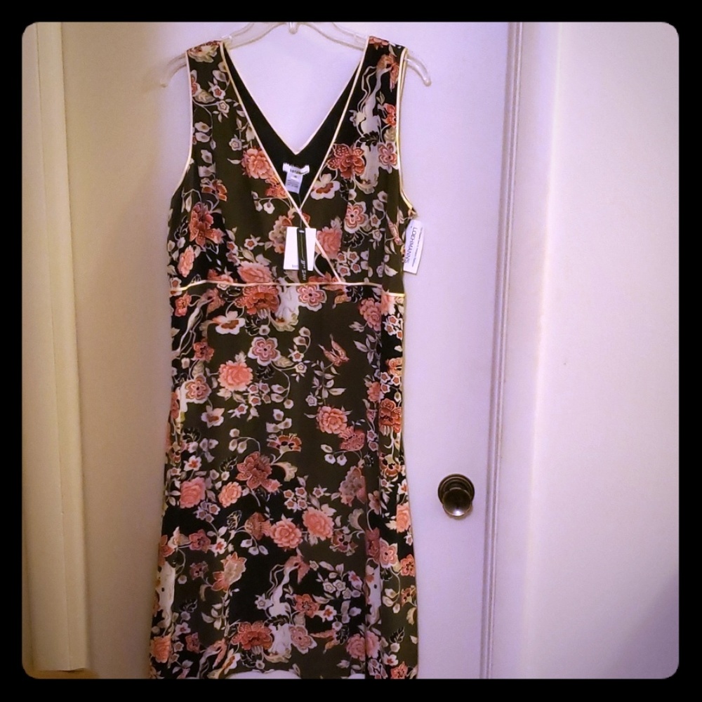 Floral silk dress